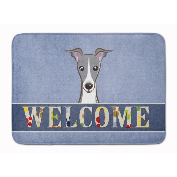 Carolines Treasures Italian Greyhound Welcome Machine Washable Memory Foam Mat BB1422RUG